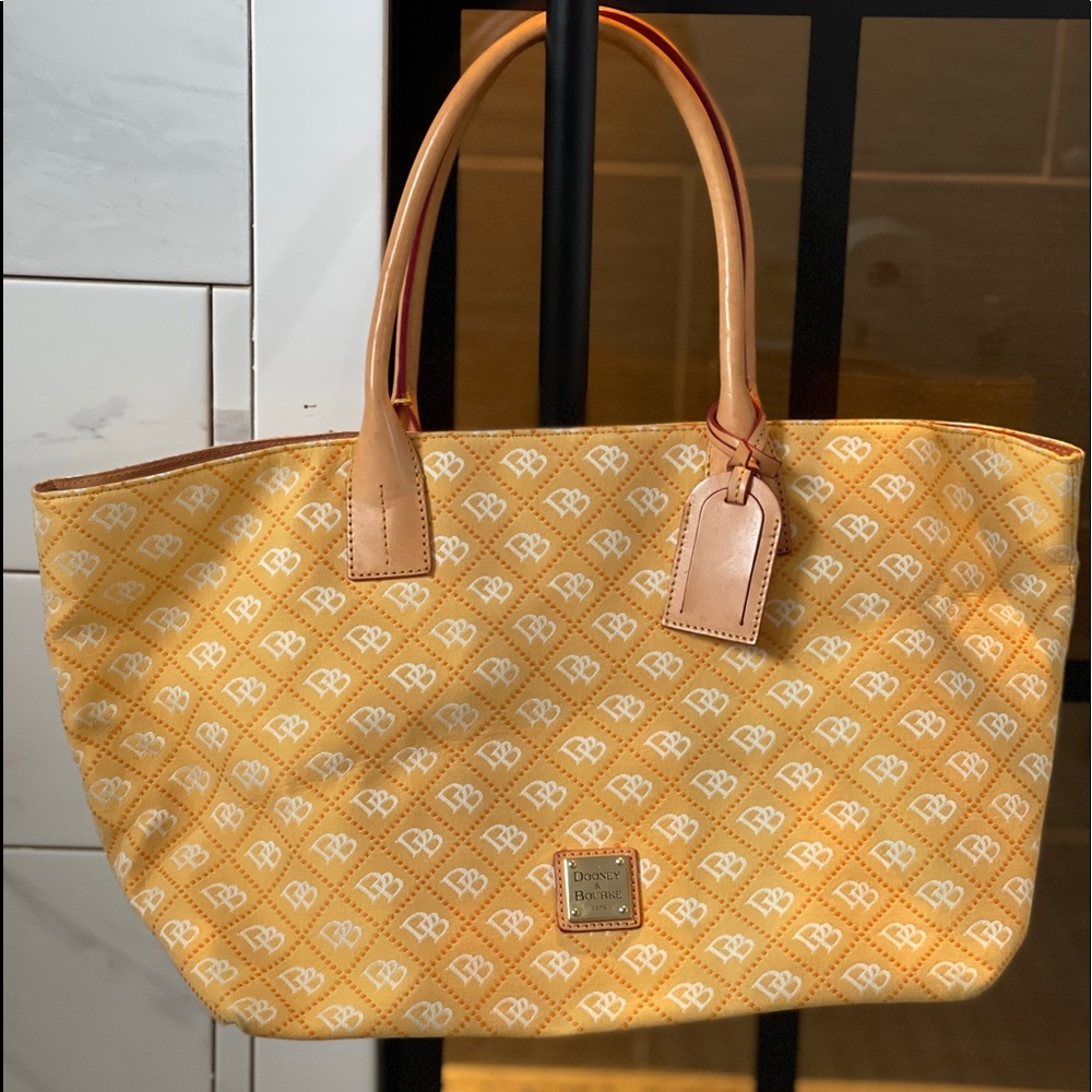 Dooney & Bourke yellow tote bag